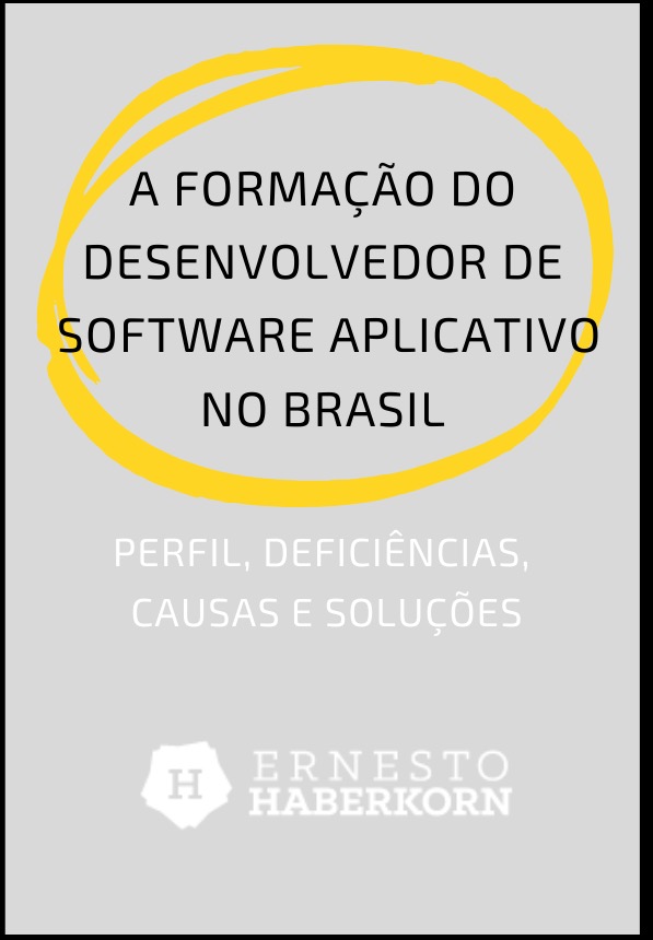 Capa do livro A Formação do Desenvolvedor de Aplicativo de Software no Brasil